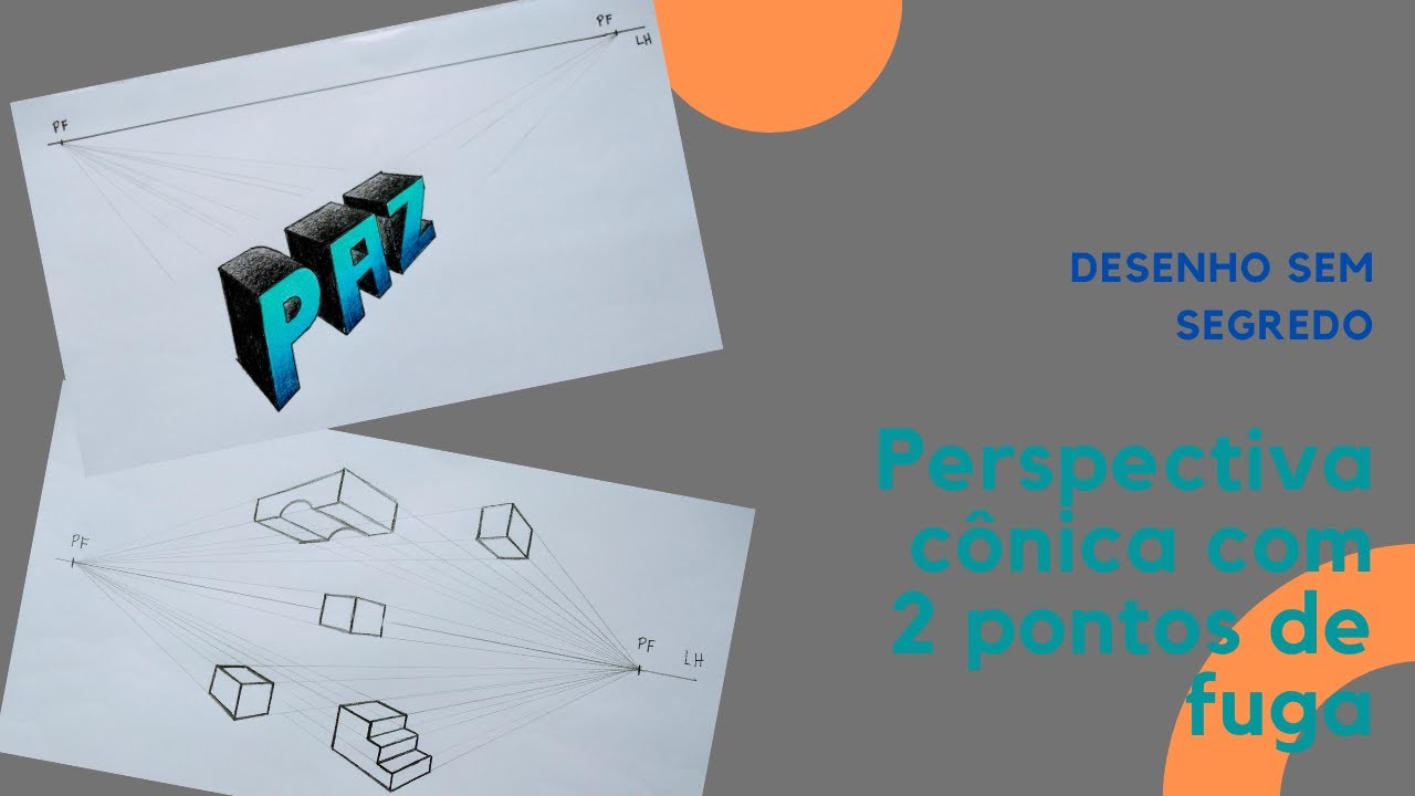 PERSPECTIVA CÔNICA COM 2 PONTOS DE FUGA -  Desenho sem segredo