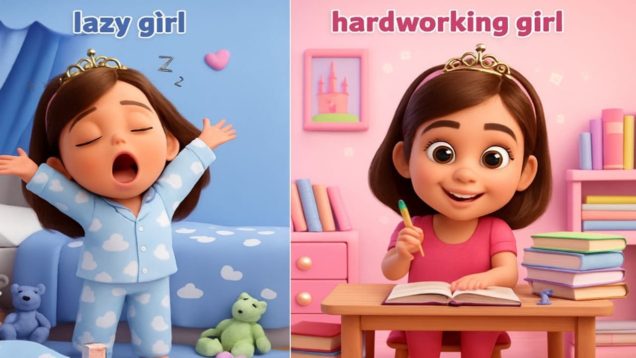 Lazy Girl and Hardworking Girl || Urdu Bedtime Stories || Urdu Fairy Tales Princess Moral Story