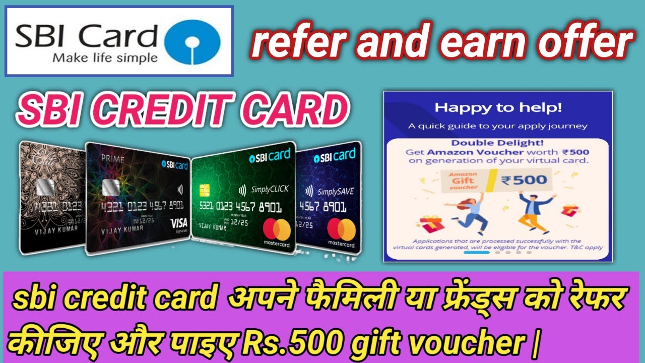sbi credit card refer and earn | Sbi  credit card refer and earn offer 2022 | refer & earn Rs.Unli.