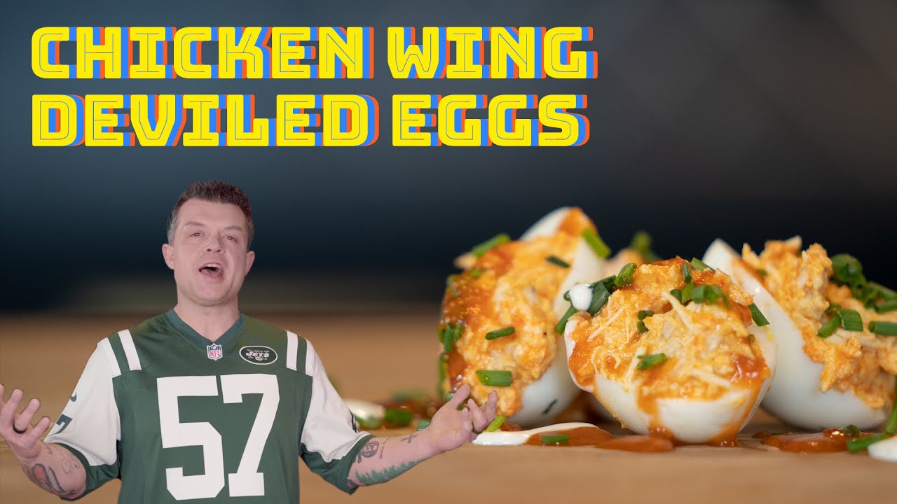 Chicken Wing Deviled Eggs | Buffalo Chicken Deviled Eggs | How to Make Chicken Wing Deviled Eggs