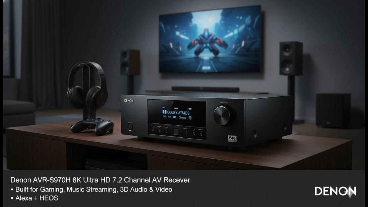 Обзор Denon AVR-S970H | 8K 7.2-канальный AV-ресивер, игры и потоковая передача музыки