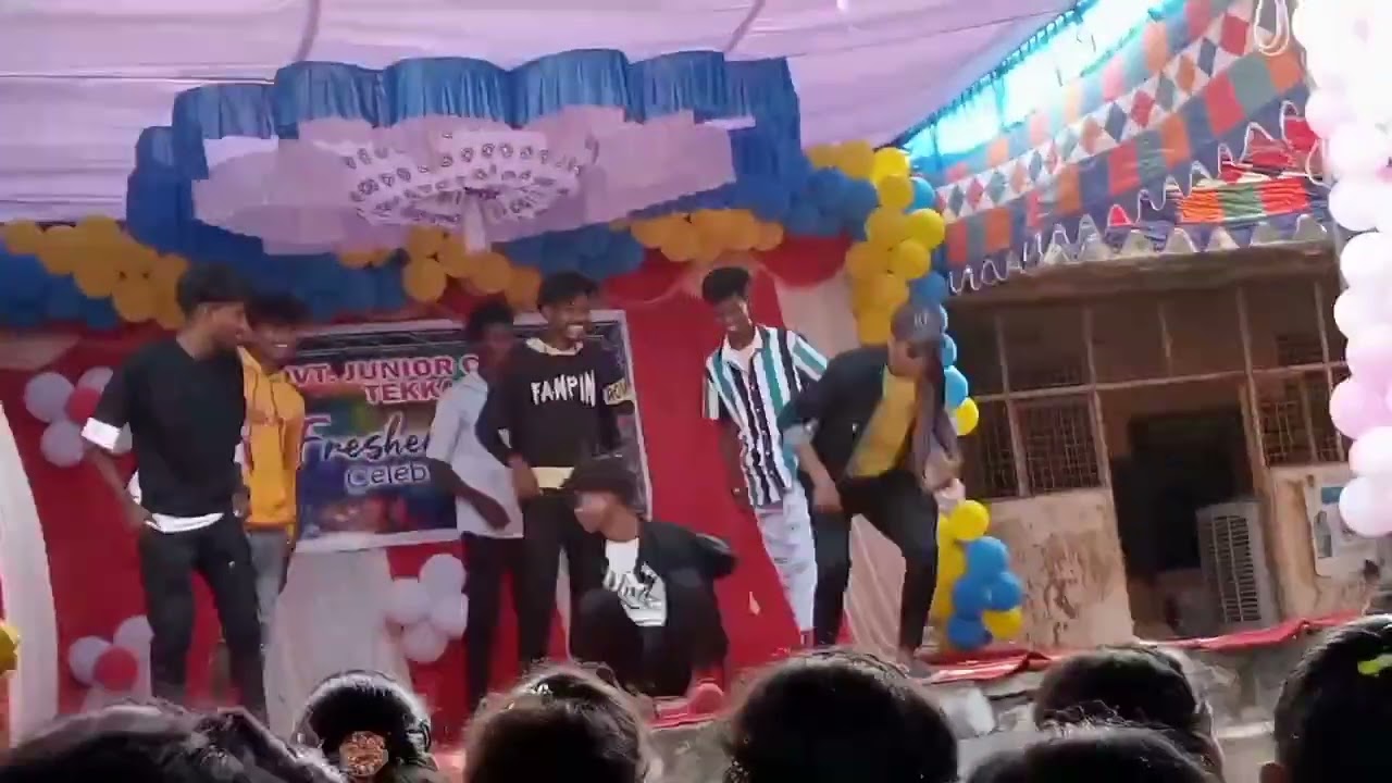 government junior college tekkali freshes party 🎉 dance jhoruna pani ..@bu salim nari@@