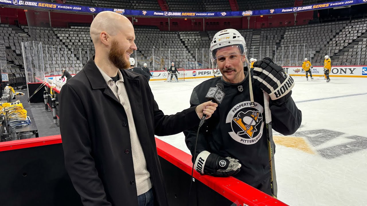 Erik Karlsson om NHL Global Series, vad lagkamraterna kan om Sverige | Erik Karlsson post-practice