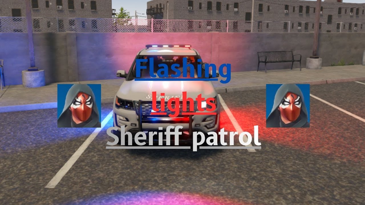 Flashing Lights Sheriff patrol