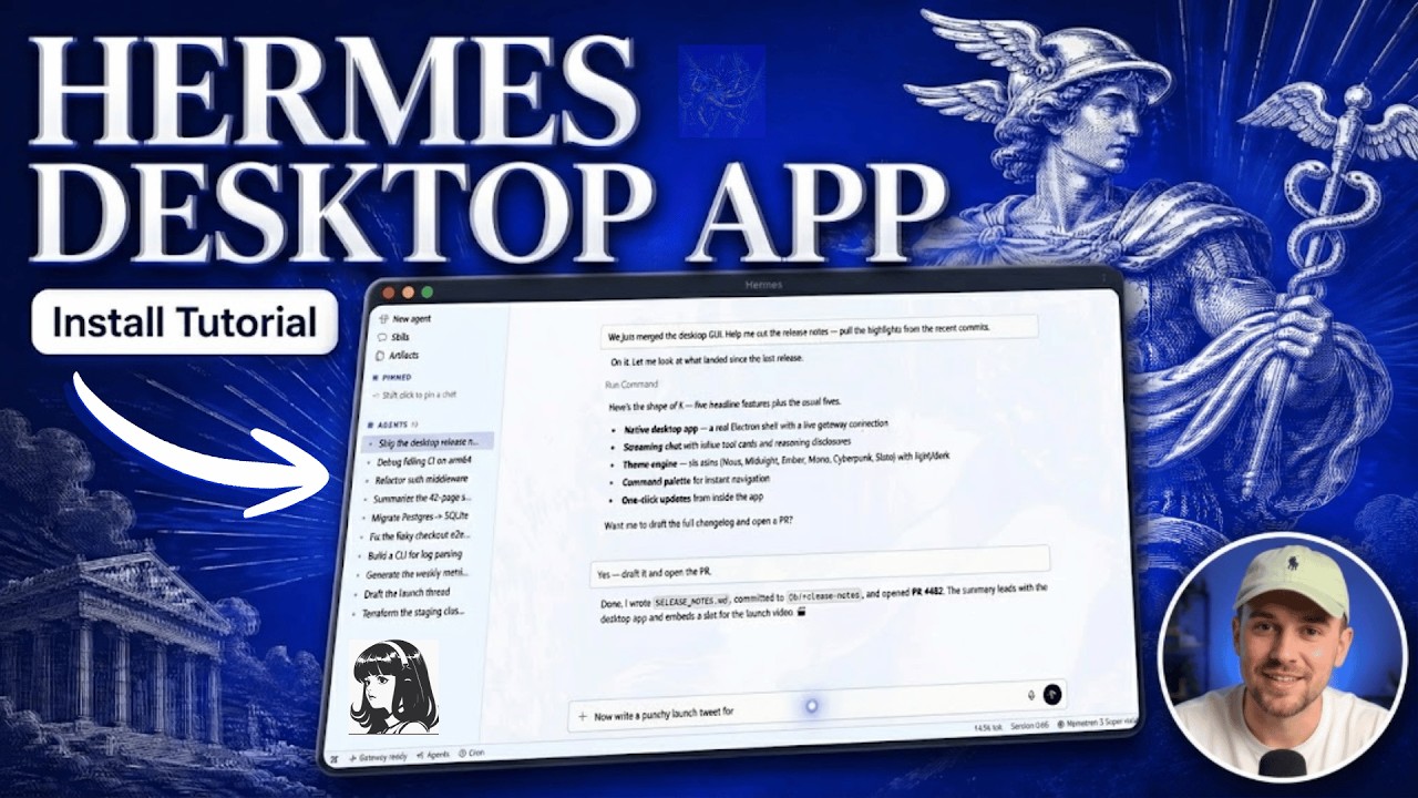 Install Hermes Agent Desktop App Tutorial on MacOS & Windows | Complete Setup & Configuration