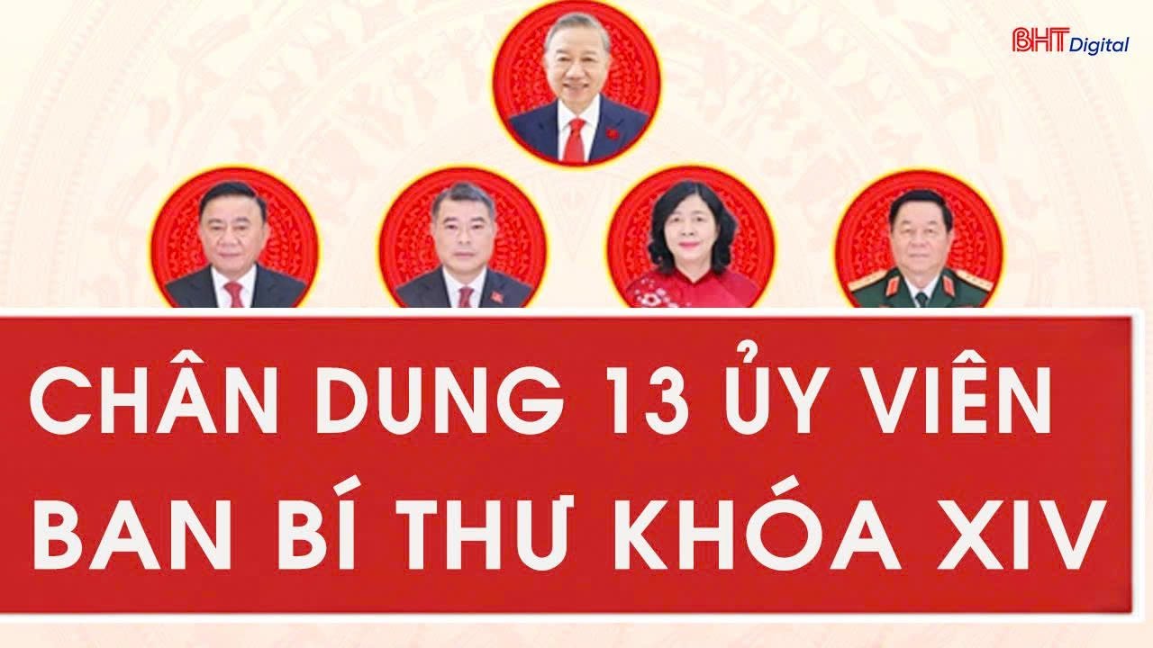 Chân dung 13 Ủy viên Ban Bí thư khóa XIV