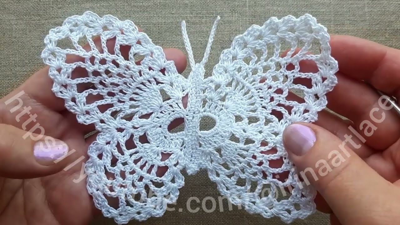 🦋 Вязаная бабочка крючком. 🦋 Crocheting a Butterfly - EASY Tutorial!
