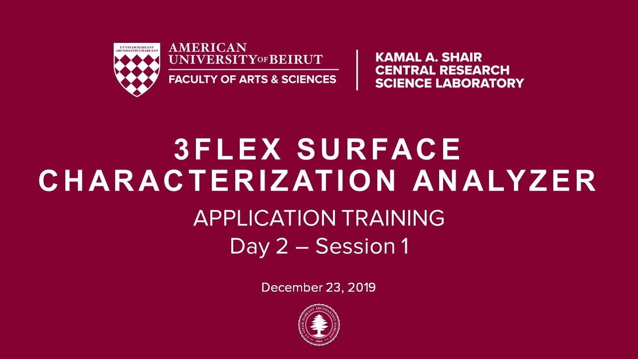 3flex Surface Characterization Analyzer [Application Training Day 2 - Session 1]