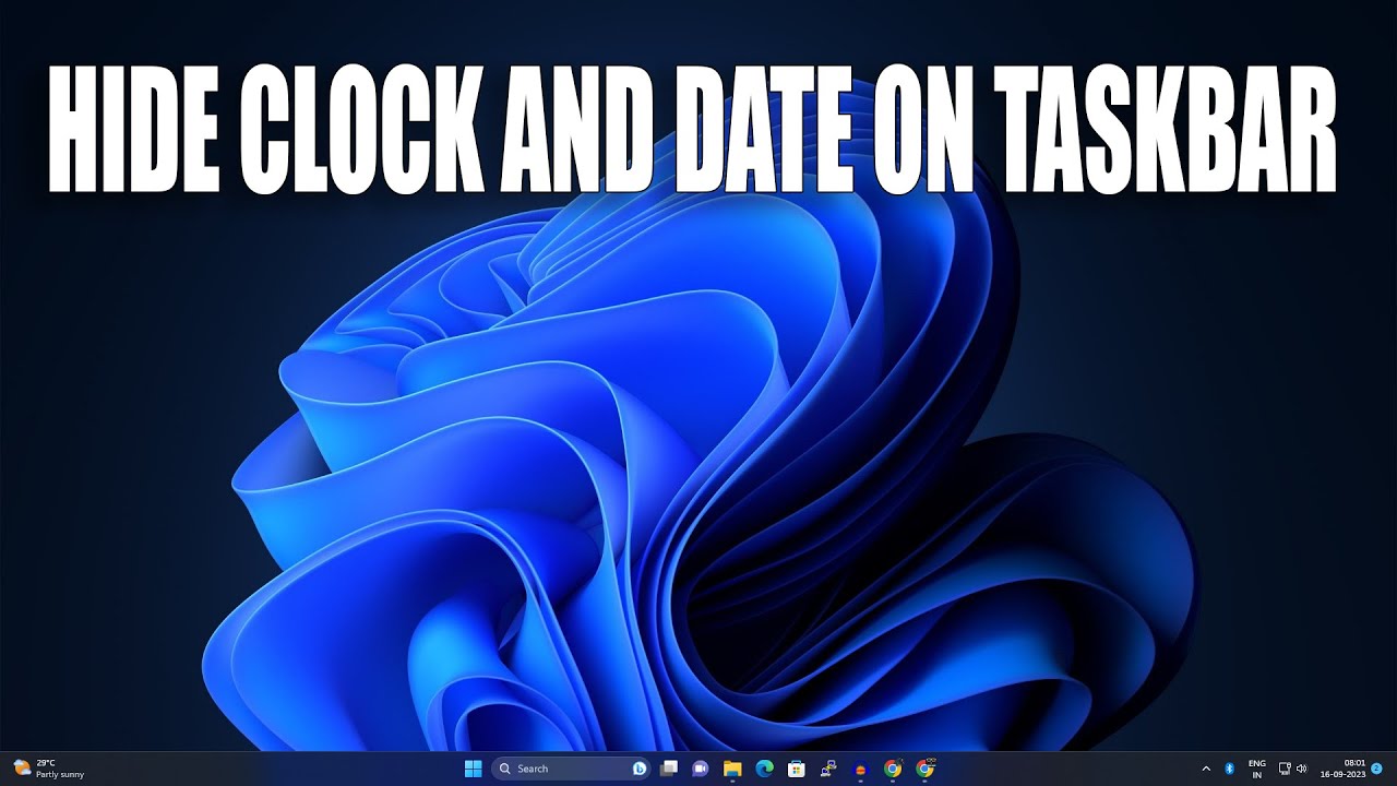 How to Hide Clock and Date from Taskbar in Windows 11