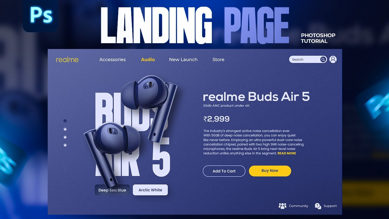 Quick & Easy Landing Page Design in Photoshop &ndash; 15 Minutes Only!