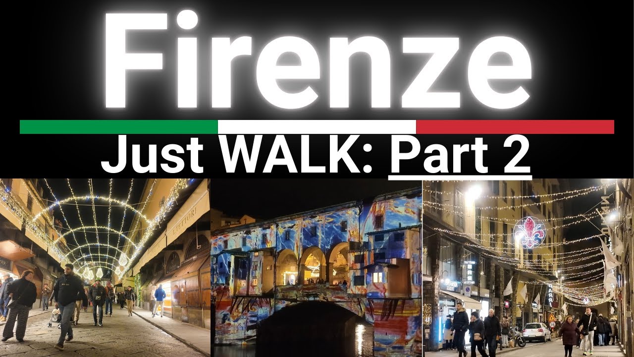 [Florence Italy] Just Walk Firenze at Night Part 2: Station, Duomo, Ponte Vecchio, Palazzo Pitti