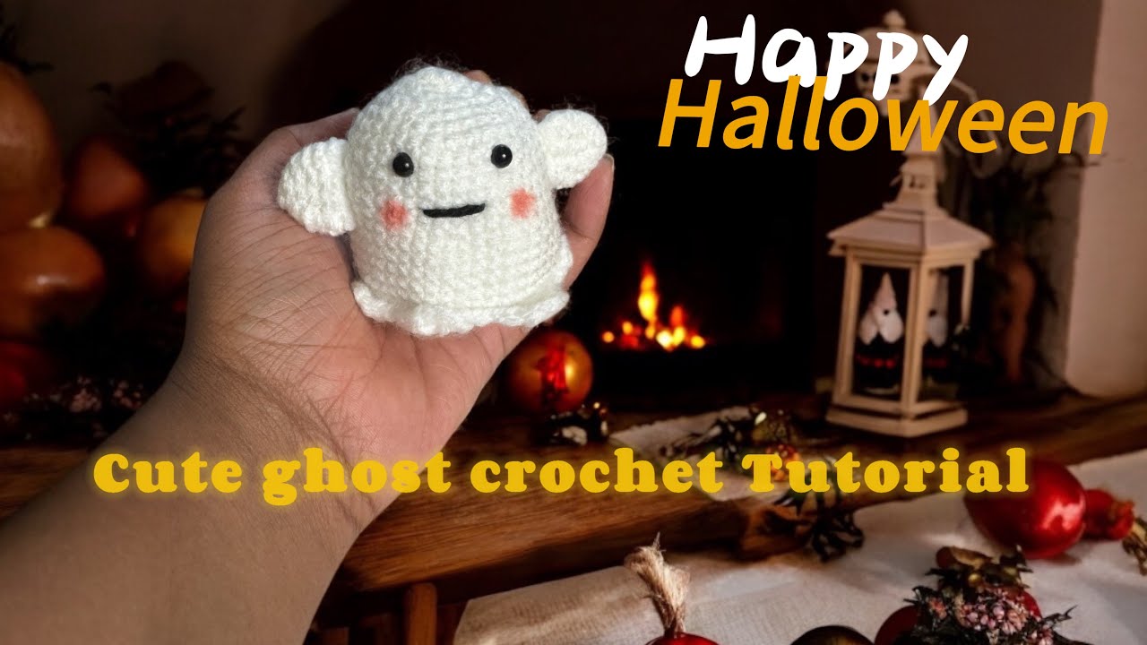 👻 Halloween Cute Ghost Crochet Tutorial | Easy Amigurumi Ghost Pattern | Beginner-Friendly Crochet 🧶