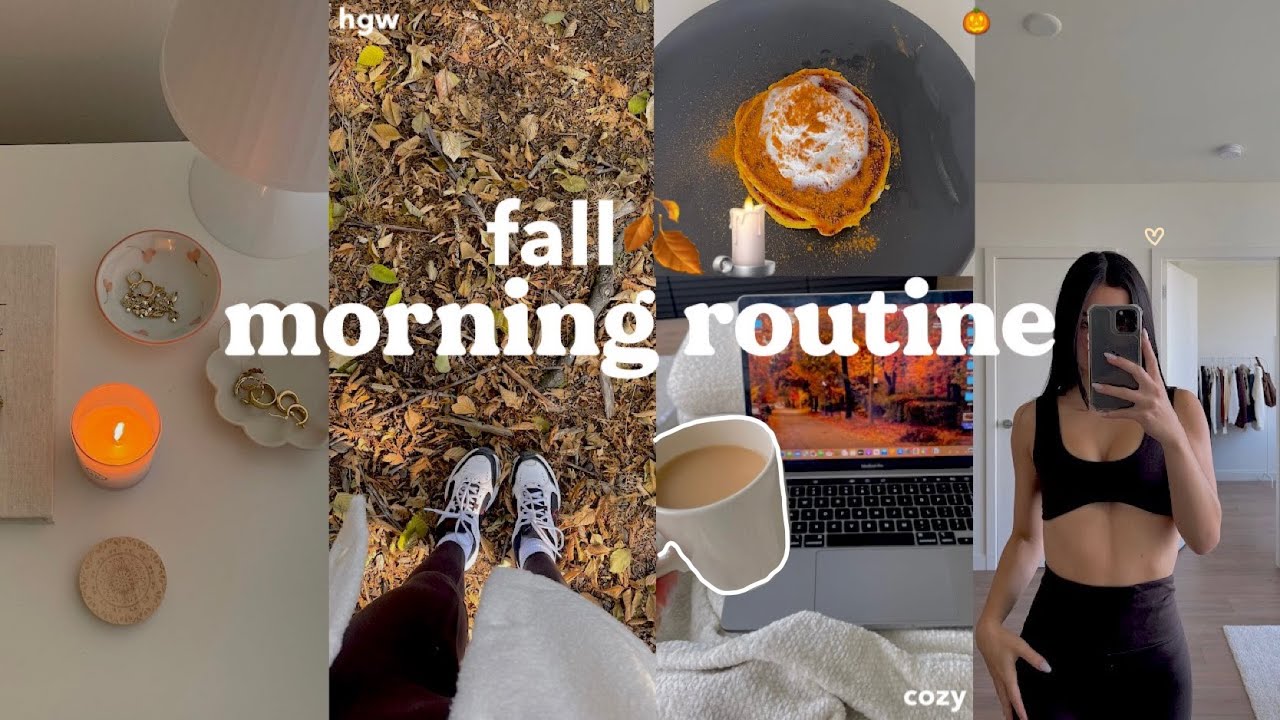 cozy fall morning routine 2022🕯🍂 chai tea + pumpkin pancakes & being sick ♡
