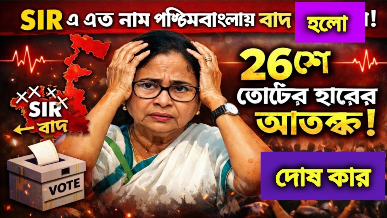 SIR এ এতনাম বাদ পড়লো বাংলায় এর জন্য দায়ী কে জানুন ভিডিওতে 