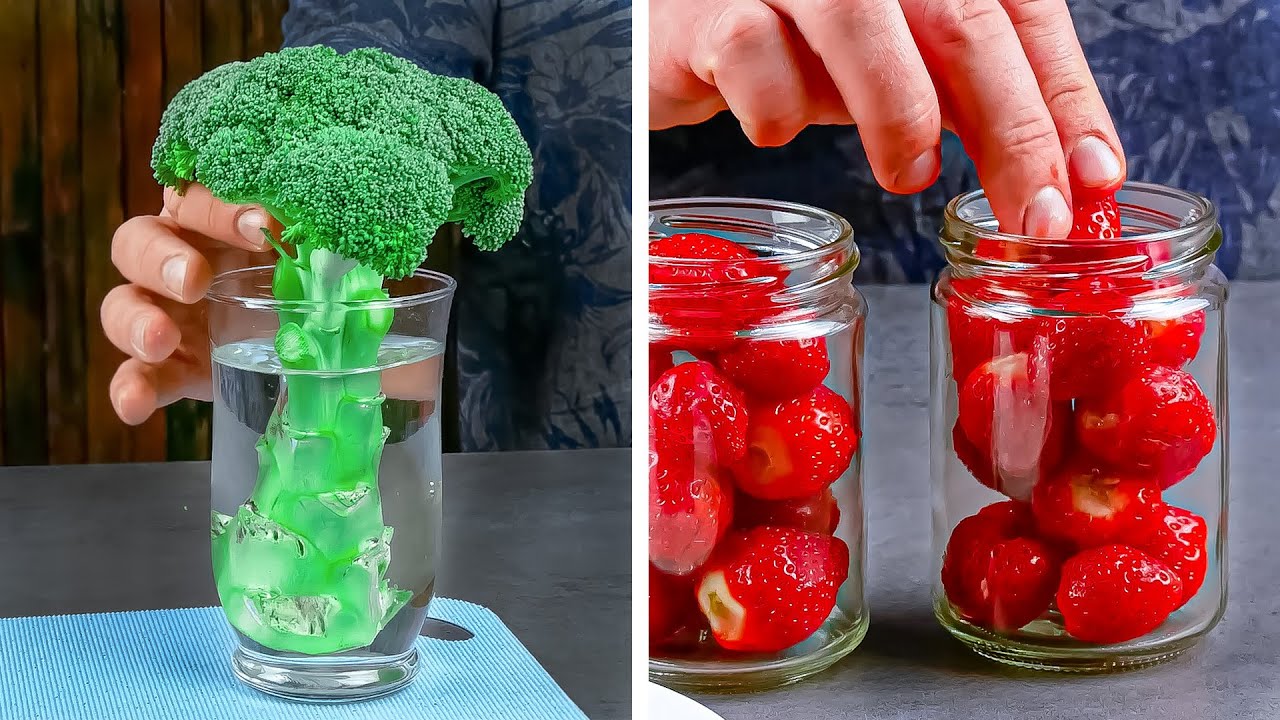 25 astuces étonnantes pour garder vos aliments frais plus longtemps | Conservation plus longue !