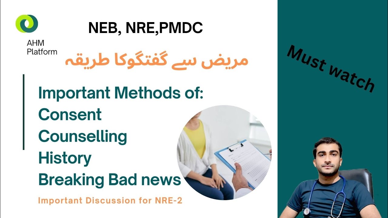 Consent,Counselling,History and Breaking the Bad News Methods || Complete Discussion For NRE-II