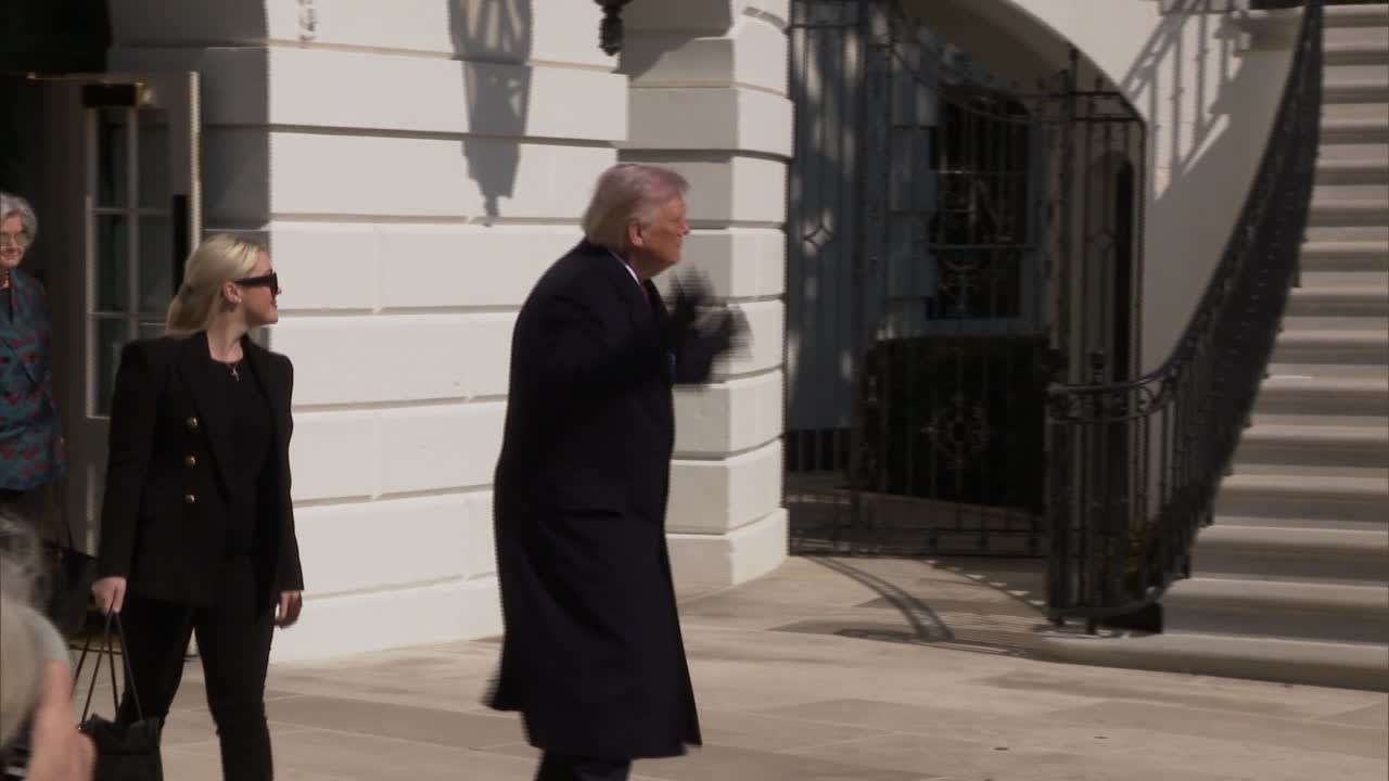Donald Trump departs from White House South Lawn to Joint Base Andrews