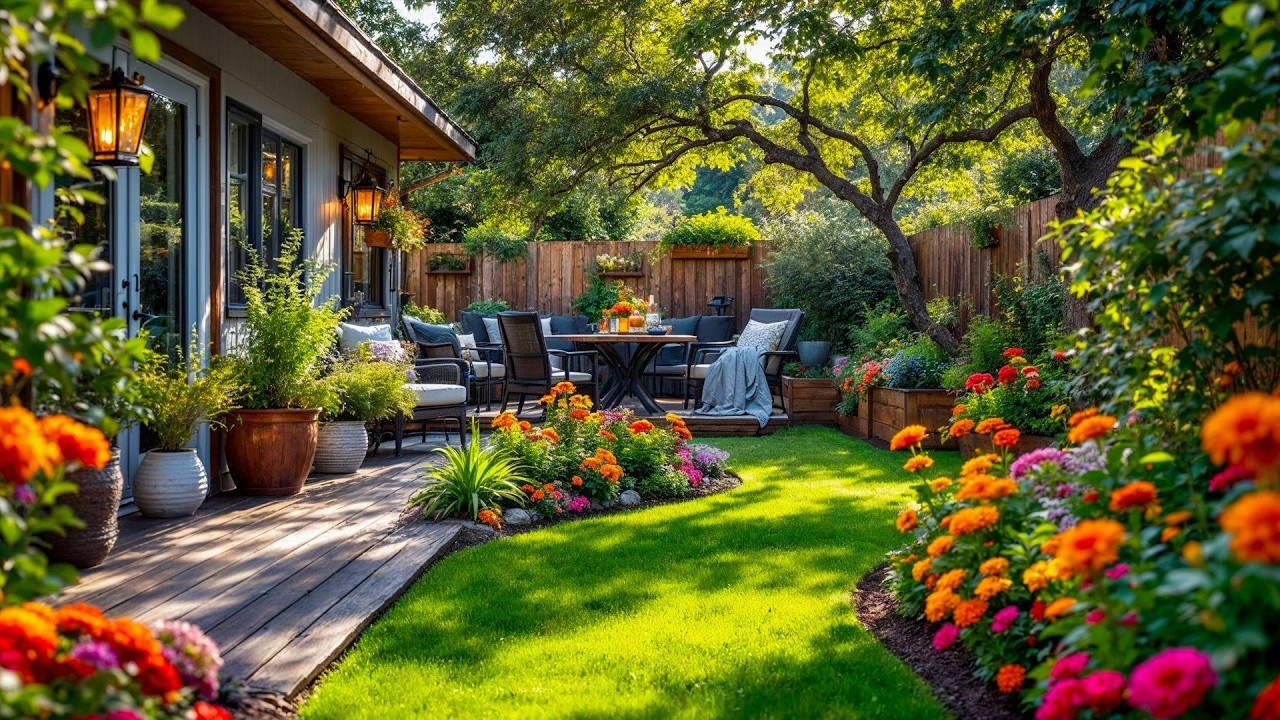 A Peaceful Garden Escape with Gentle Piano Music