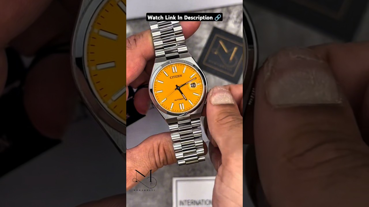 Citizen Automatic Yellow Dial Luxurious Elegant Men's Watch #luxurywatchesformen #elegantwatches
