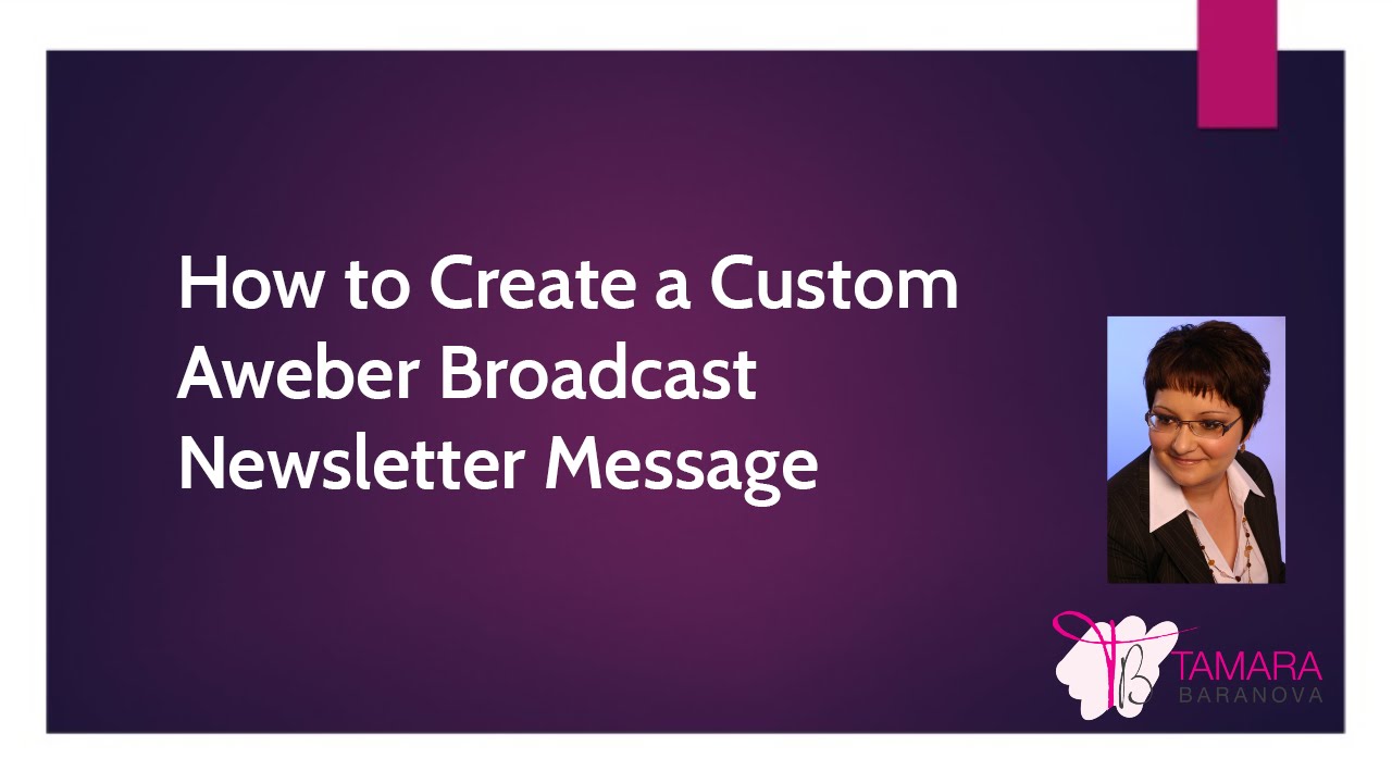 How to Create a Custom Aweber Broadcast Newsletter Message