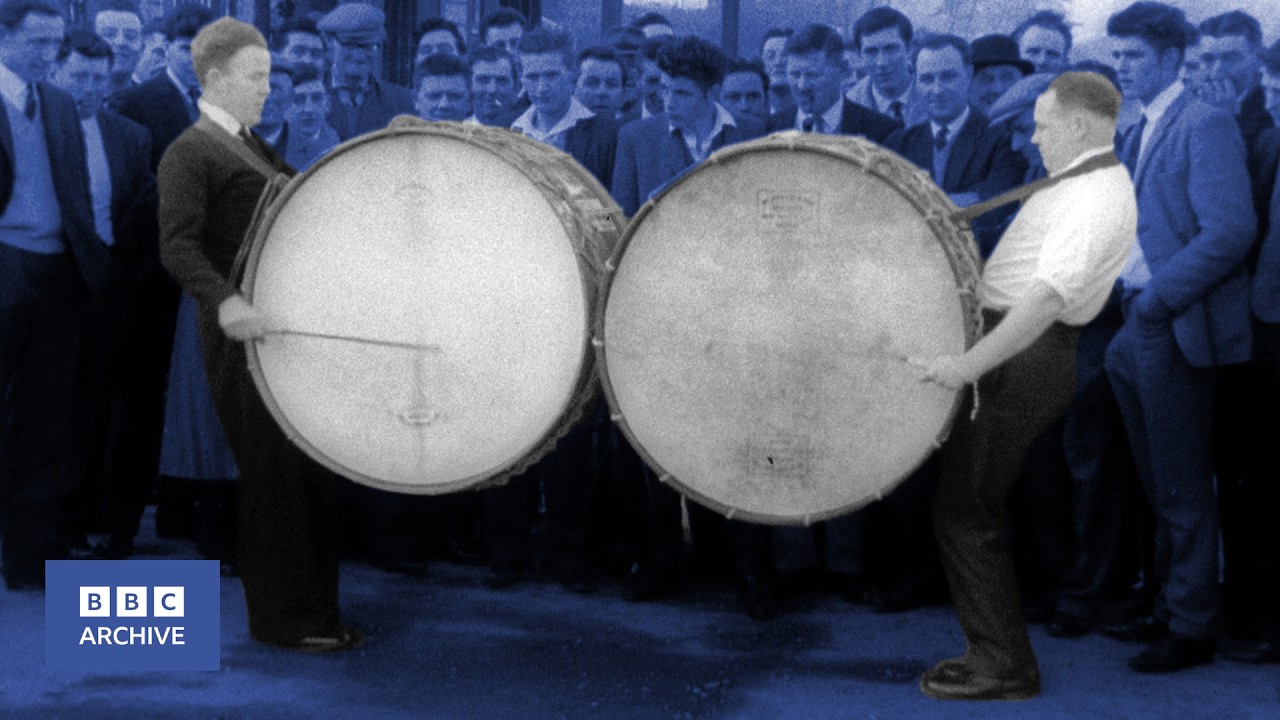 1964: DRUM FIGHT! | Tonight | Weird and Wonderful | BBC Archive