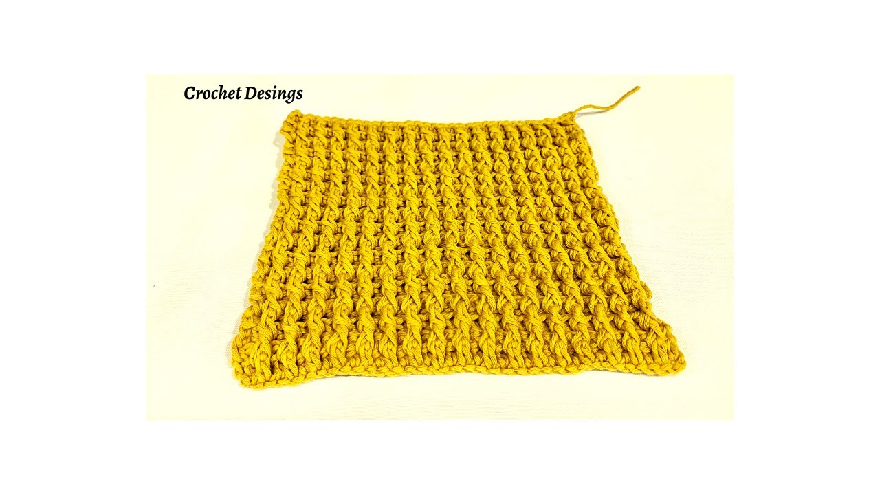 Como tejer el punto elástico a crochet - FACIL