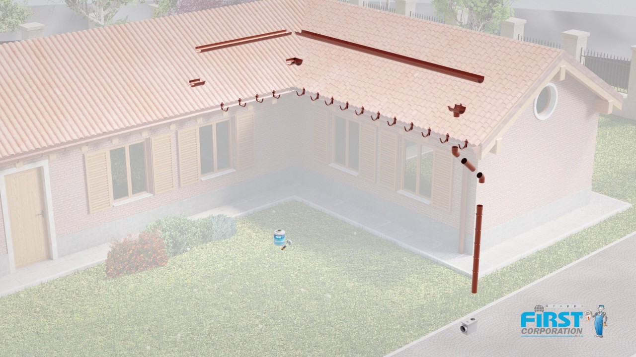 Canali di gronda ed accessori in PVC - installazione