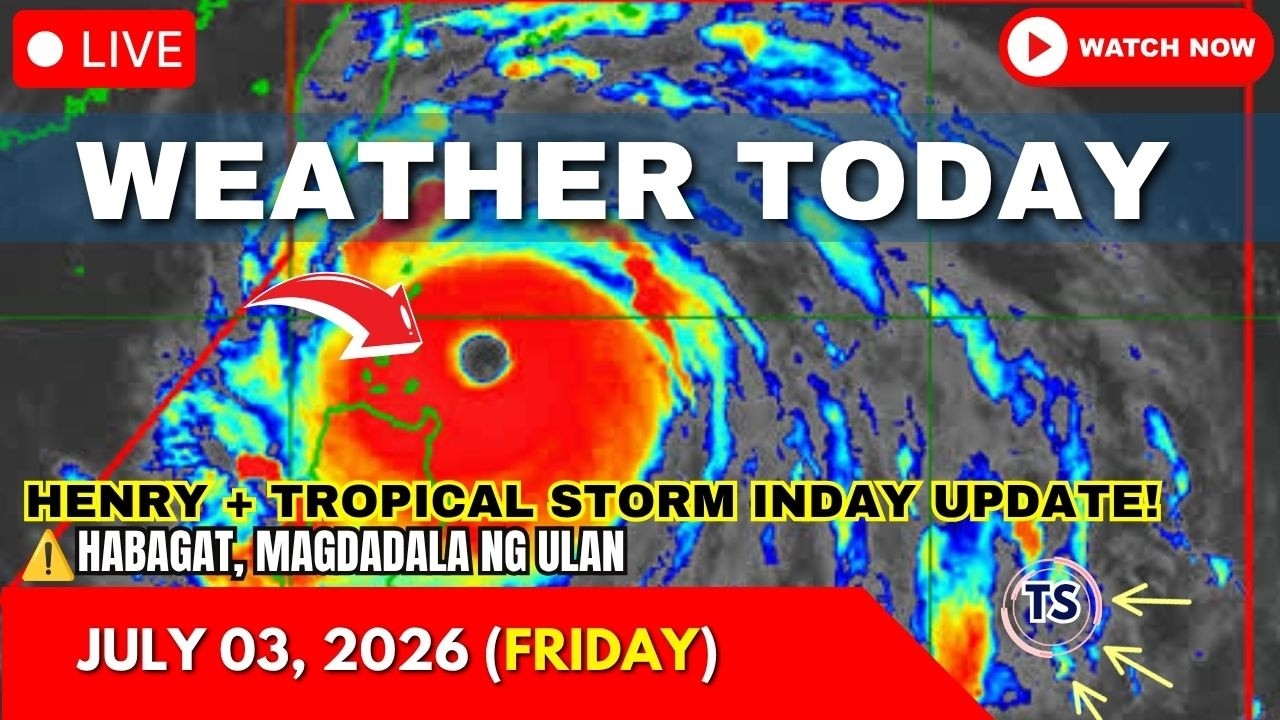 Weather Today Forecast July 03, 2026 | Bagyong Inday, Super Typhoon Bavi Update | Pagasa Update