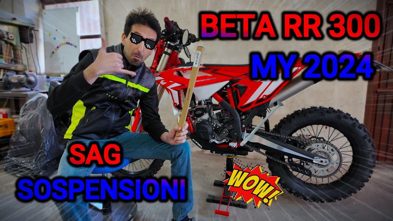 BETA RR 300 2024 - TUTORIAL SETTAGGIO SAG - SOSPENSIONI - DIY - 4K - 🇮🇹