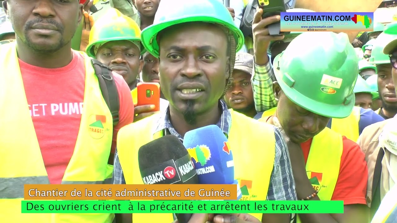 🔴 Grève des ouvriers du chantier de la cité administrative de Guinée, à Koloma : suivez le syndicat