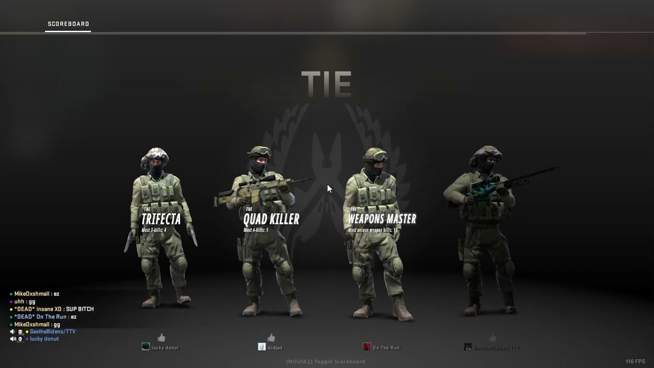 Средний уровень голосового чата в эндгейме CS:GO.