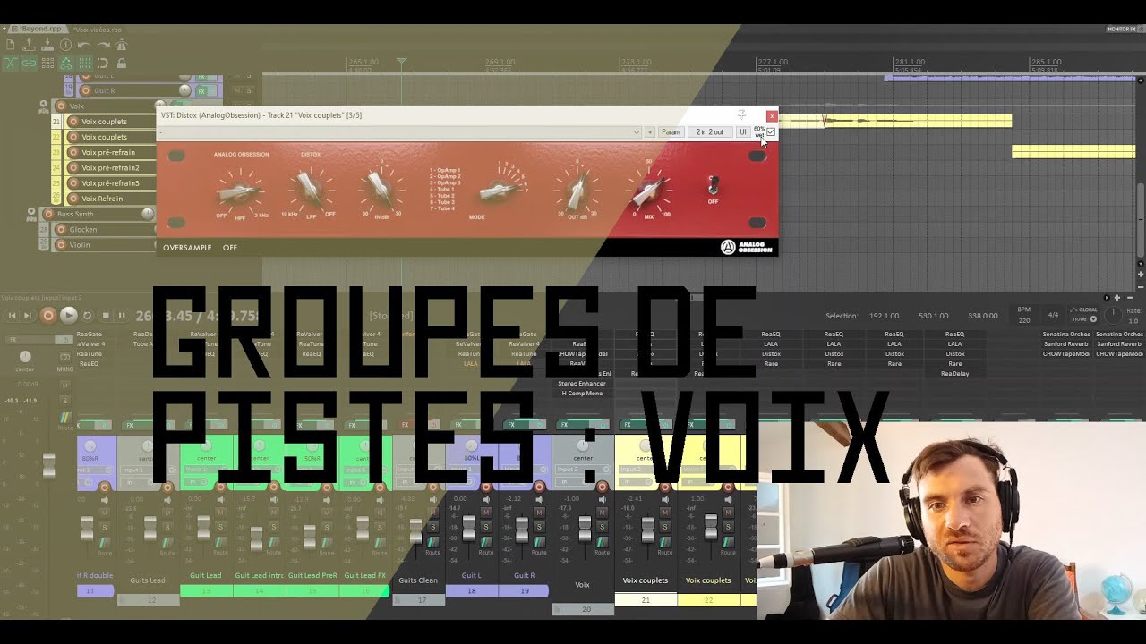Le groupe de pistes pour la voix