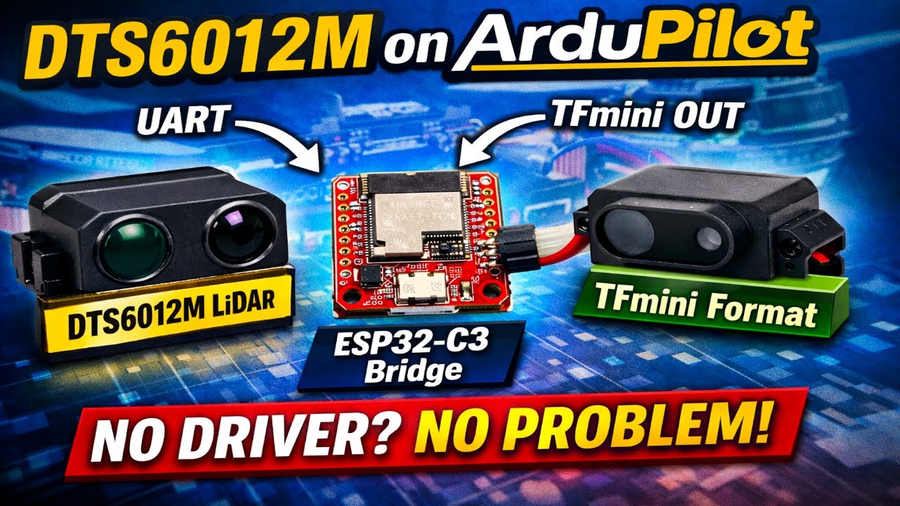 Make Any LiDAR ArduPilot-Compatible DTS6012M → TFmini with ESP32-C3 #ardupilot #lidar #esp32