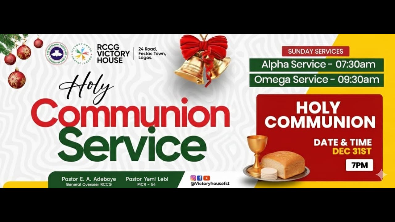 HOLY COMMUNION SERVICE 2025/2026 | My Season of Rewards | RCCG Victory House Festac