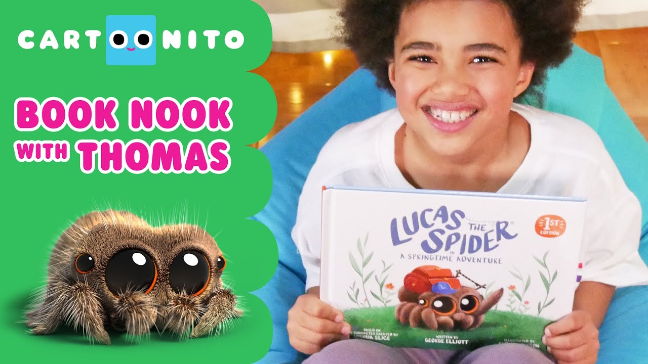 Lucas The Spider Storytime | The Book Nook w Thomas Bushell | Cartoonito