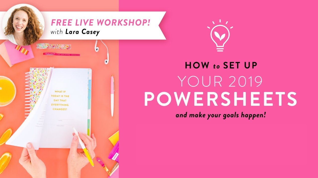 How to Set Up Your 2019 PowerSheets with Lara Casey
