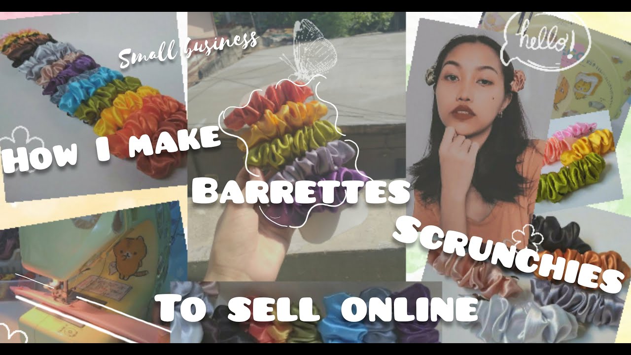 Studio Vlog #21 | How I make Barrette Scrunchies to sell online | Small business | New Product ♡