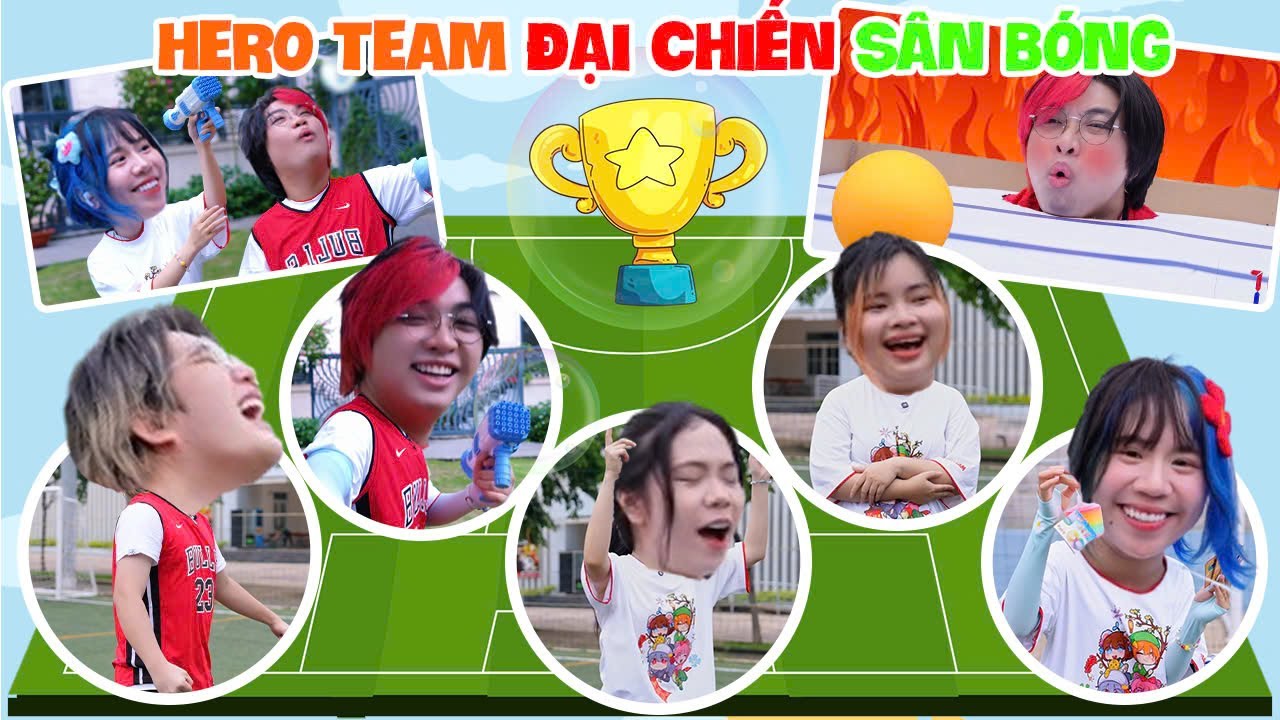 Hero team hóa thân thành siêu sao sân cỏ.  