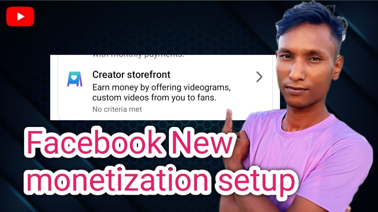 Facebook monetization Creator storefront / Facebook Creator storefront monetization setup
