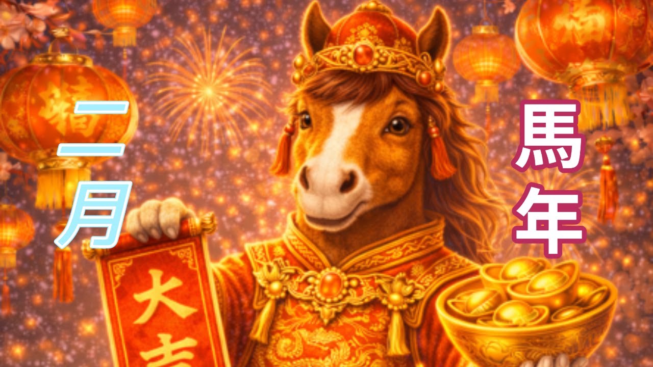 2026年2月 马年运势【整体运势、财运、事业运、爱情运、健康运】