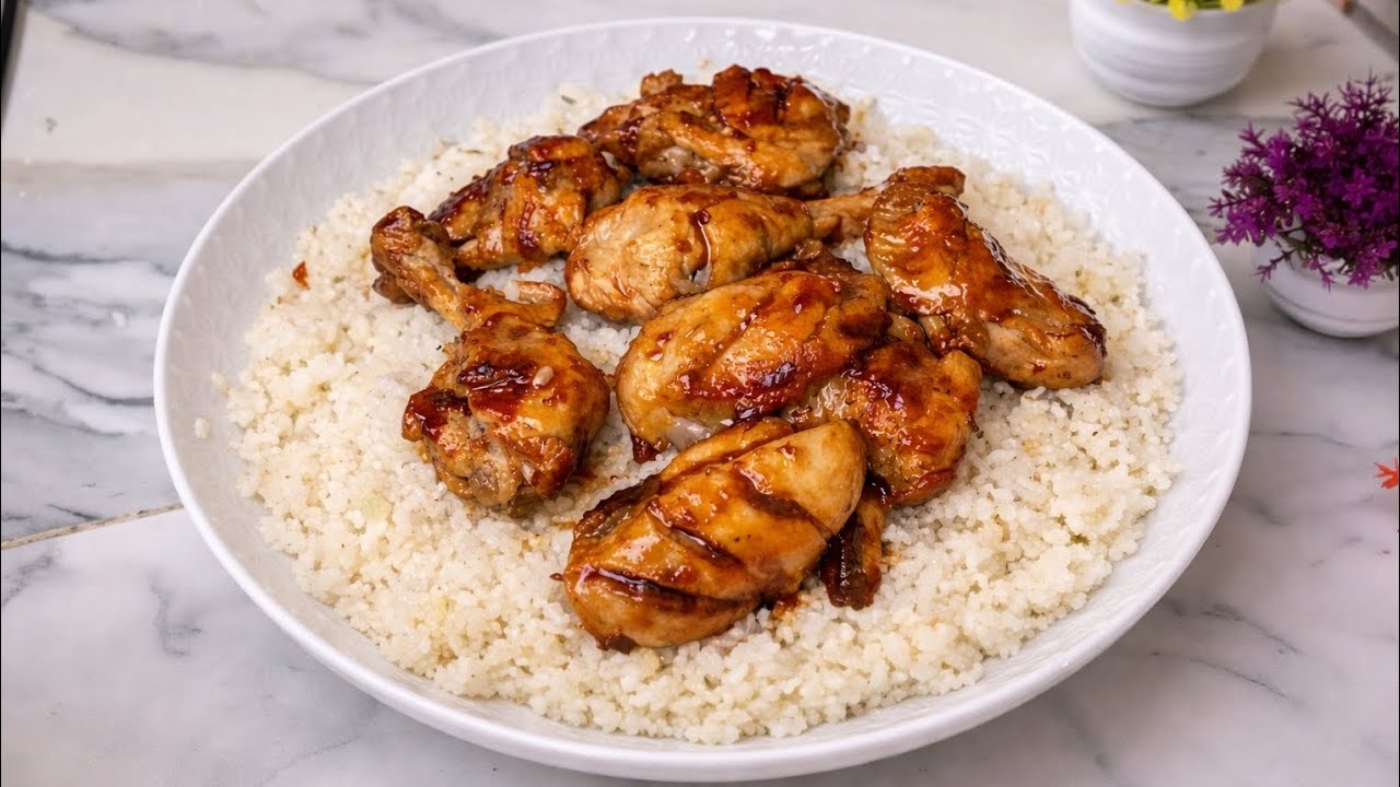 أطيب دجاج بالأرز بصلصة شهية خلال دقائق