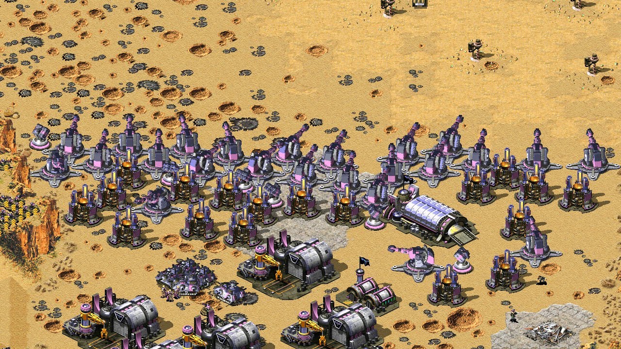 Red Alert 2 | Extra hard Ai | 7 vs 1 | Map Plush Bluff | France Cannon