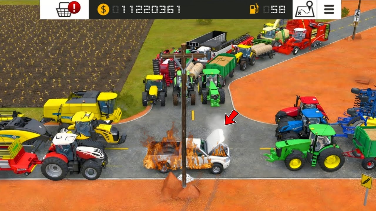Fs 18 Traffic Jam On Road ! Fs 18 Multiplayer - Farming Simulator 18 Gameplay | Timelapse #fs18