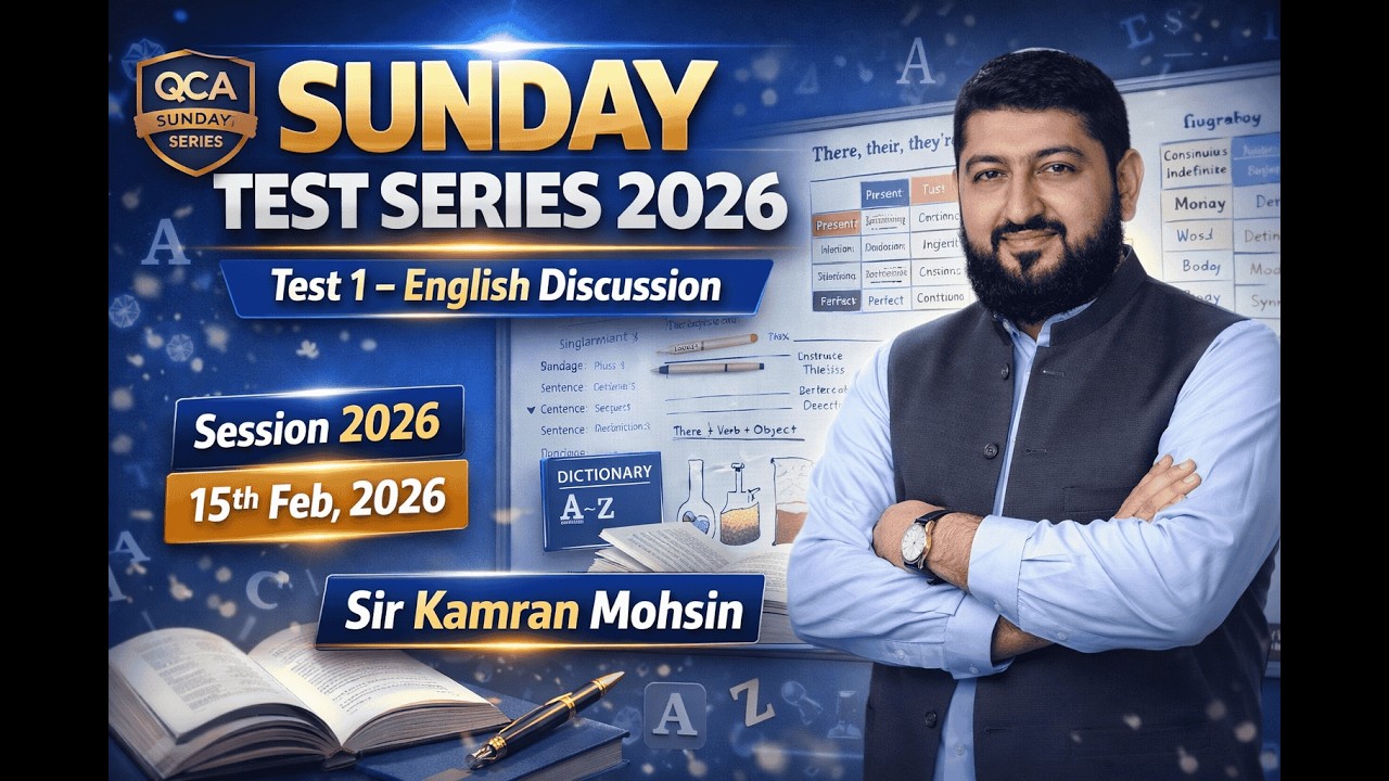 English Test Discussion By Sir Kamran | MDCAT Repeaters Series-1 (Test-1) | QCA | Date: 15-02-26