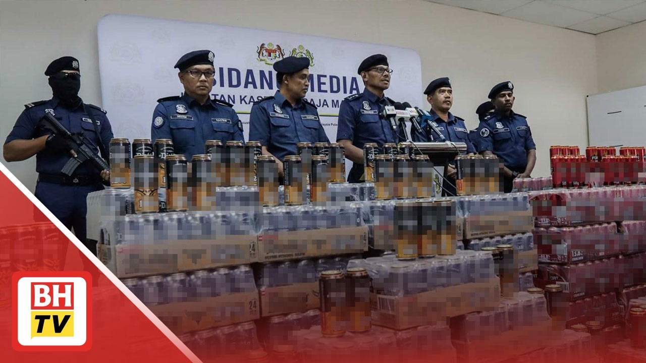 Kastam rampas 96,000 tin minuman keras bernilai RM1.9 juta