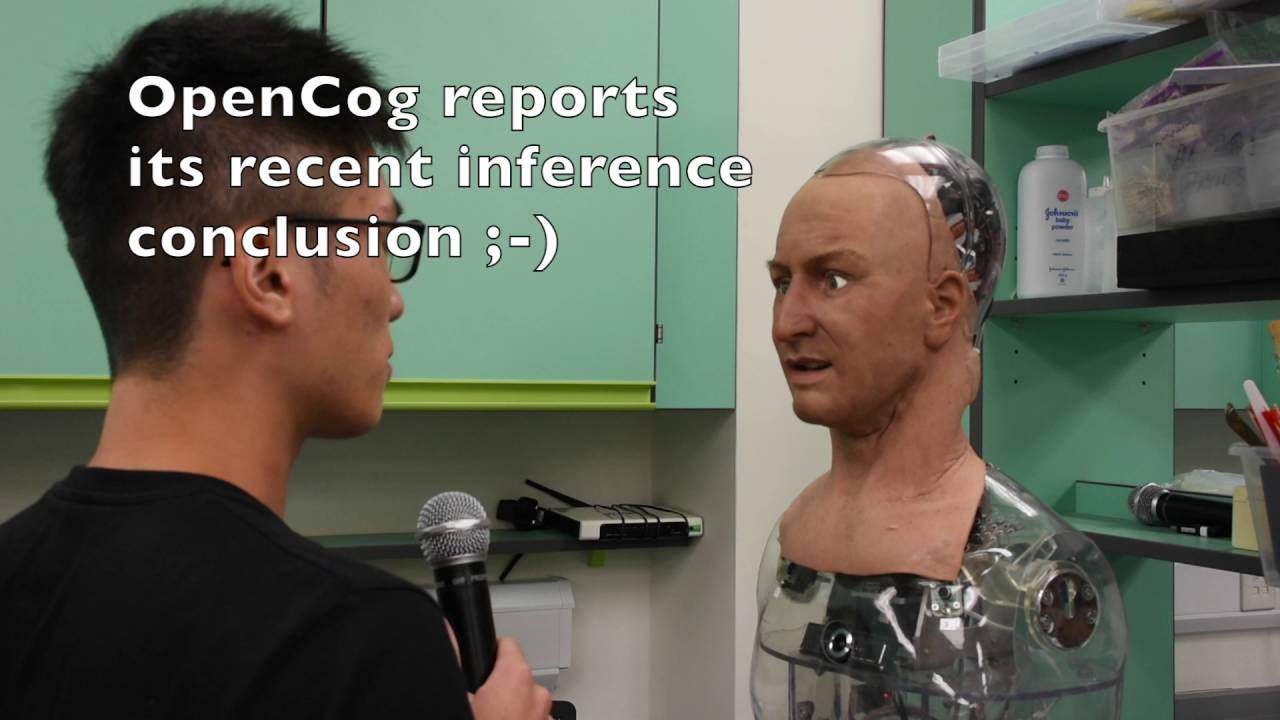 Simple OpenCog inference via Hanson robot (running Hanson AI stack)