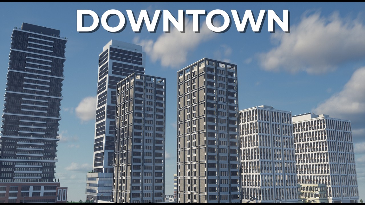Starting Downtown - Building A City #1 [Minecraft Timelapse]