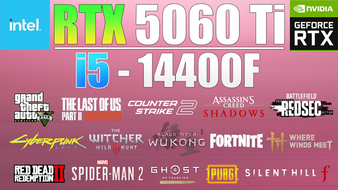 RTX 5060 Ti 16GB + i5-14400F : 1440p Gaming PC Build? 15 Games Tested