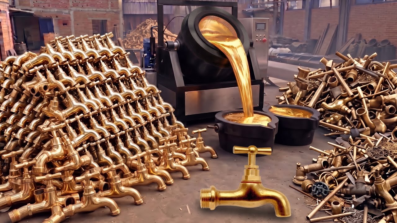  Incredible Recycling Process of Old Brass Scrap To Mass Production Royal Water Tap