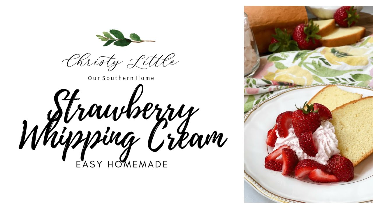 Homemade Strawberry Whipped Cream